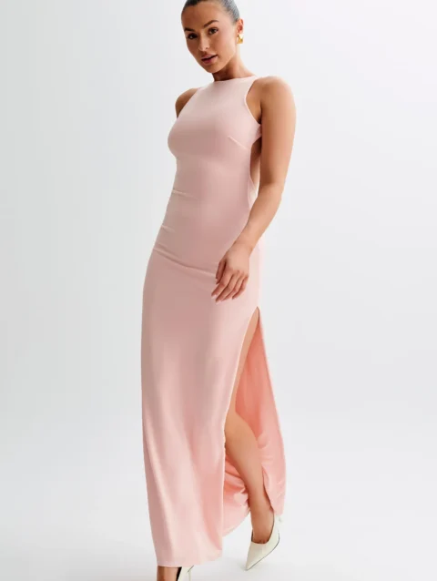 Slinky Backless Maxi Dress