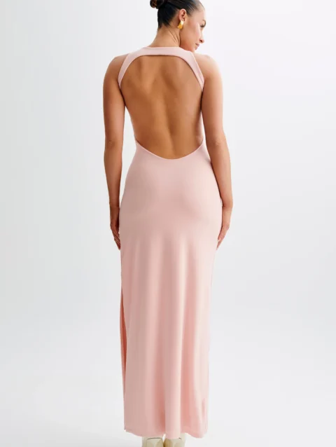 Slinky Backless Maxi Dress