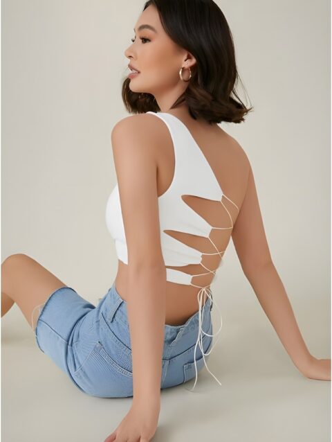 One-Shoulder Crop Top