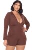 Plus Size V-Neck Romper