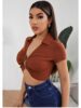 Ruched Zip Crop Top Pattern