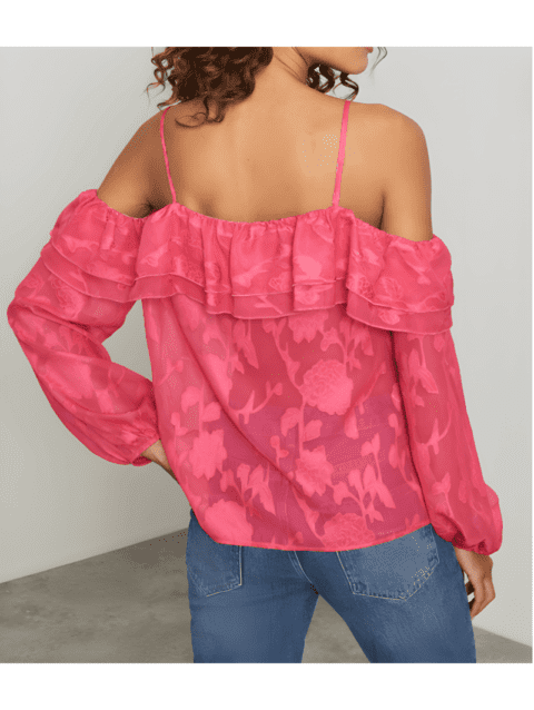 Cold Shoulder Frill Top