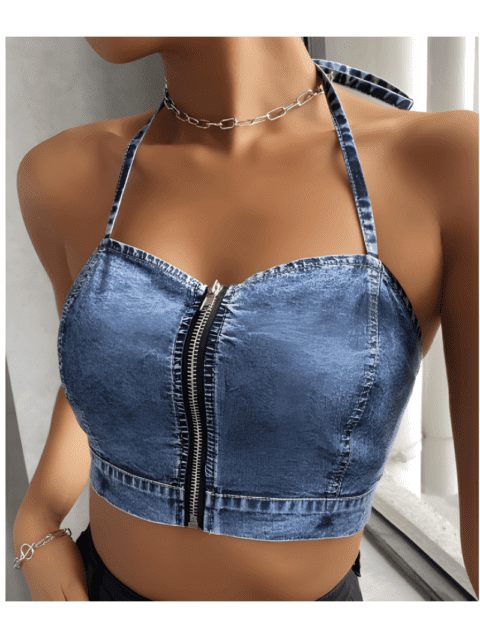 Denim Crop Top