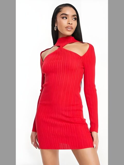 Twist-Front Mini Dress