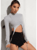 mock neck crop top