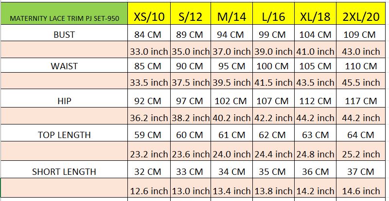 Maternity Lace-Trim PJ Set Maternity Lace-Trim PJ Set