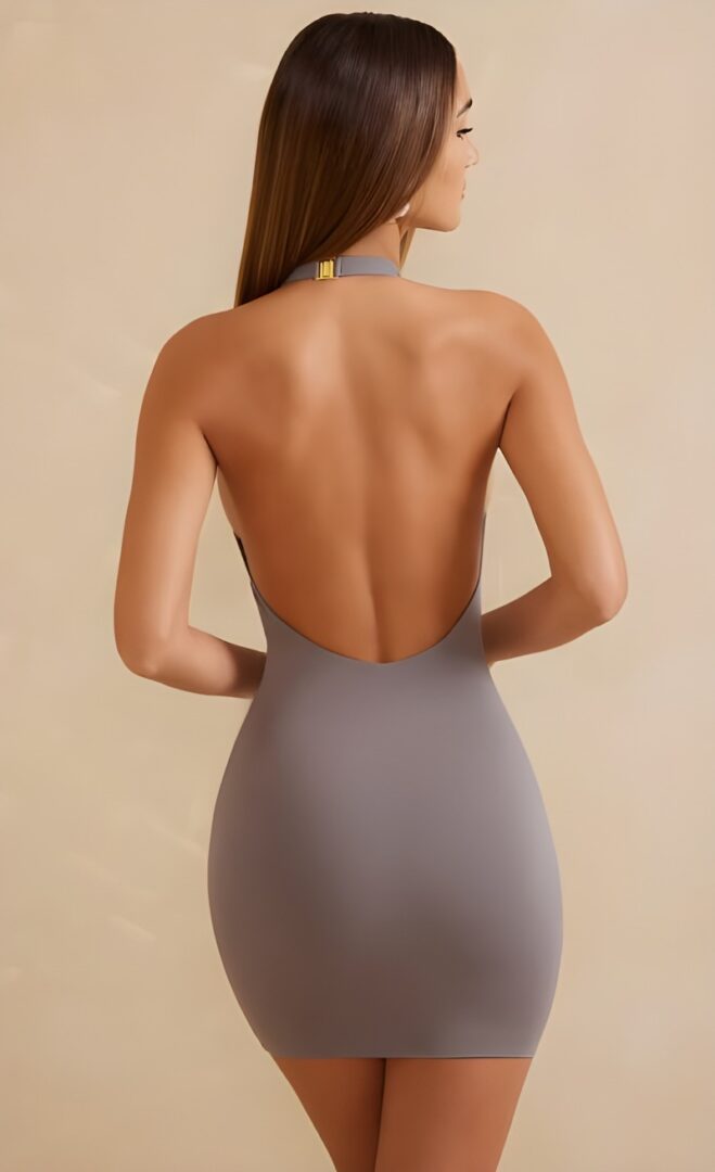 Open Back Mini Dress Open Back Mini Dress