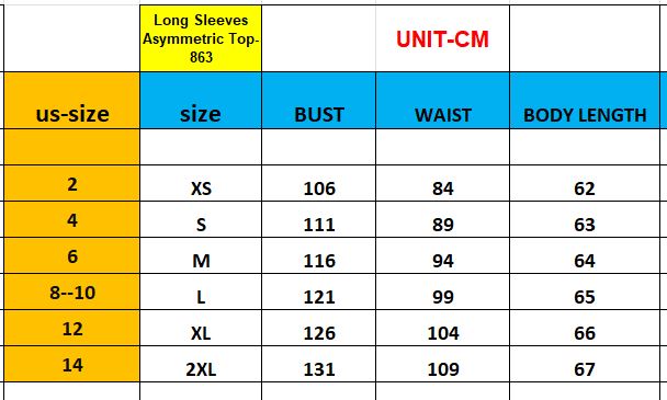 Long Sleeves Asymmetric Top Long Sleeves Asymmetric Top