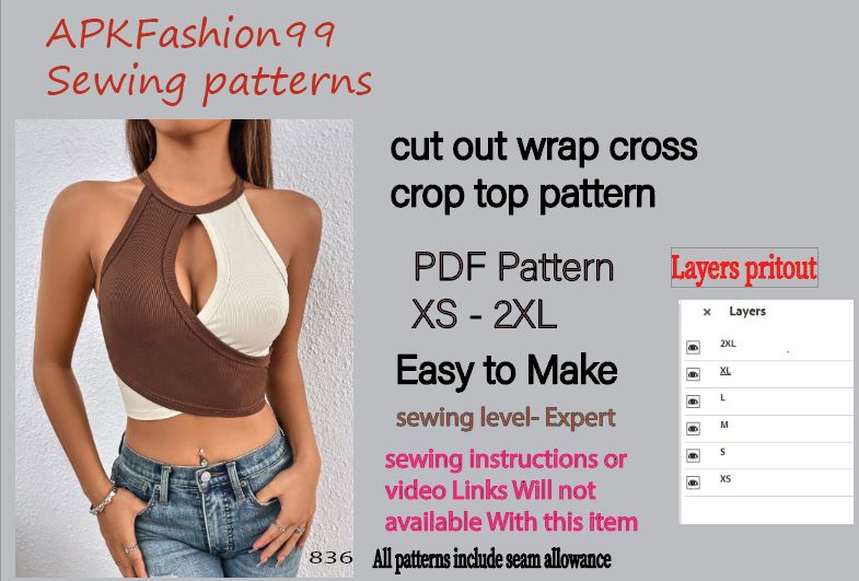 CUT OUT WRAP CROSS CROP TOP CUT OUT WRAP CROSS CROP TOP