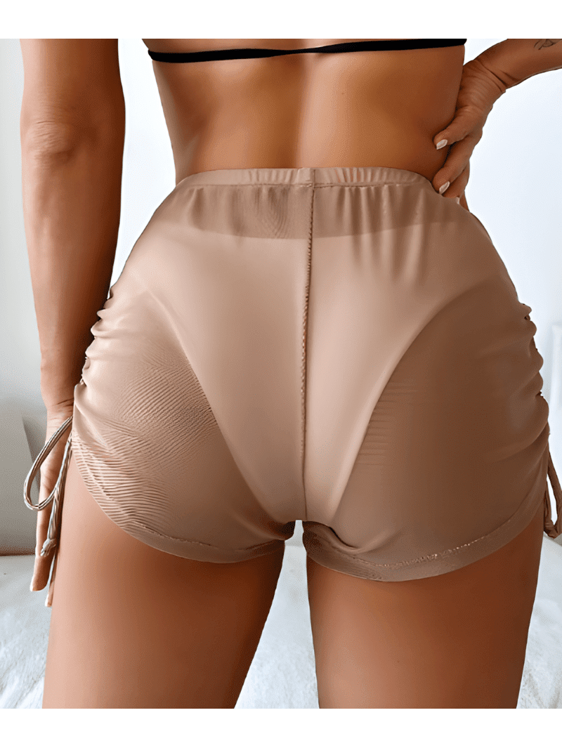 Drawstring Side Shorts Cover-Up (2) Drawstring Side Shorts Cover-Up