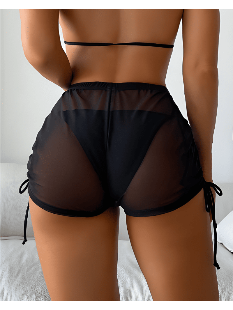 Drawstring Side Shorts Cover-Up (3) Drawstring Side Shorts Cover-Up