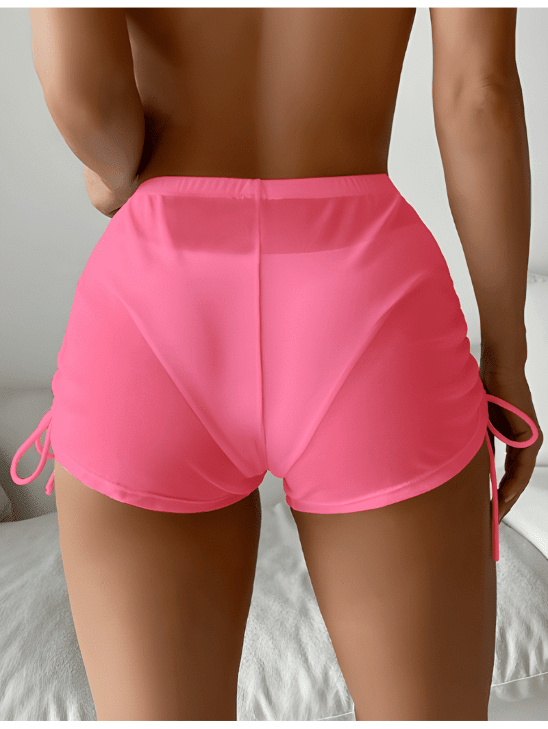 Drawstring Side Shorts Cover-Up (5) Drawstring Side Shorts Cover-Up