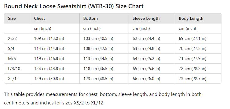 Loose fit Round Neck Sweatshirt (1) Loose fit Round Neck Sweatshirt