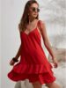 Ruffle Hem Cami Dress rec color