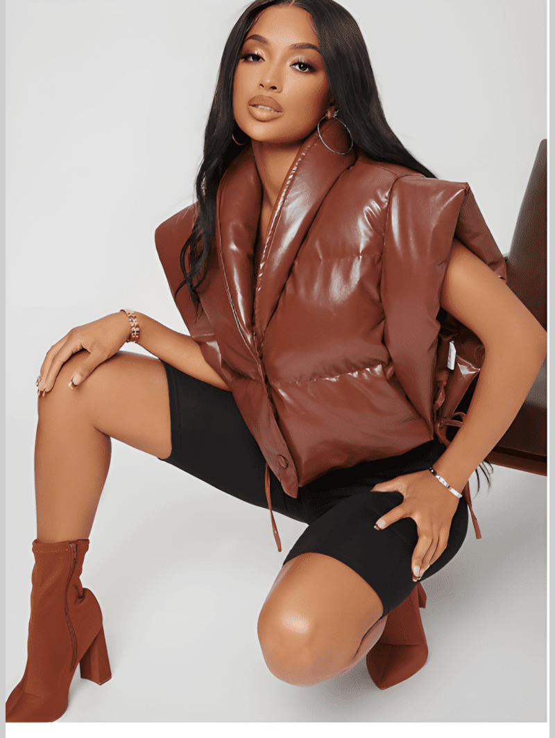 Shawl Collar Ruffle Sleeve Crop Top Pattern (1) Shawl Collar Ruffle Sleeve Crop Top Pattern