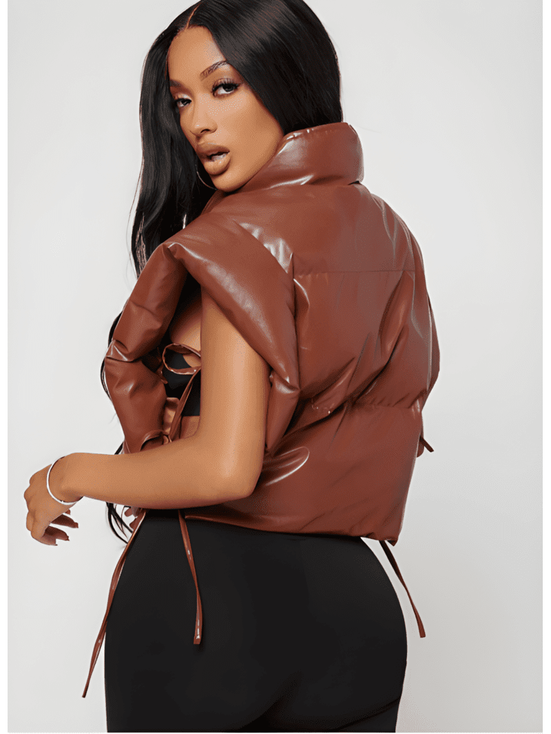 Shawl Collar Ruffle Sleeve Crop Top Pattern (2) Shawl Collar Ruffle Sleeve Crop Top Pattern