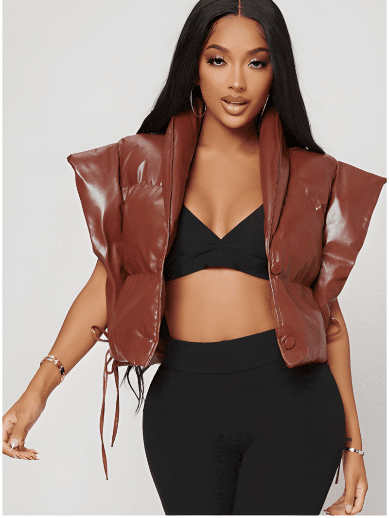 Shawl Collar Ruffle Sleeve Crop Top Pattern (3) Shawl Collar Ruffle Sleeve Crop Top Pattern