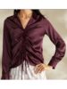 Gathered Satin Blouse