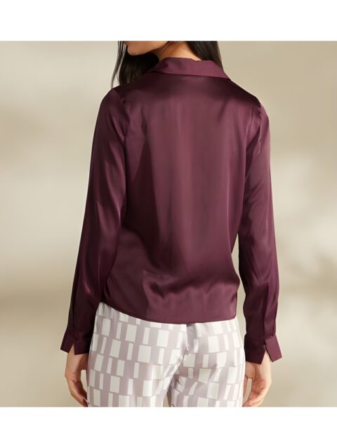 Gathered Satin Blouse