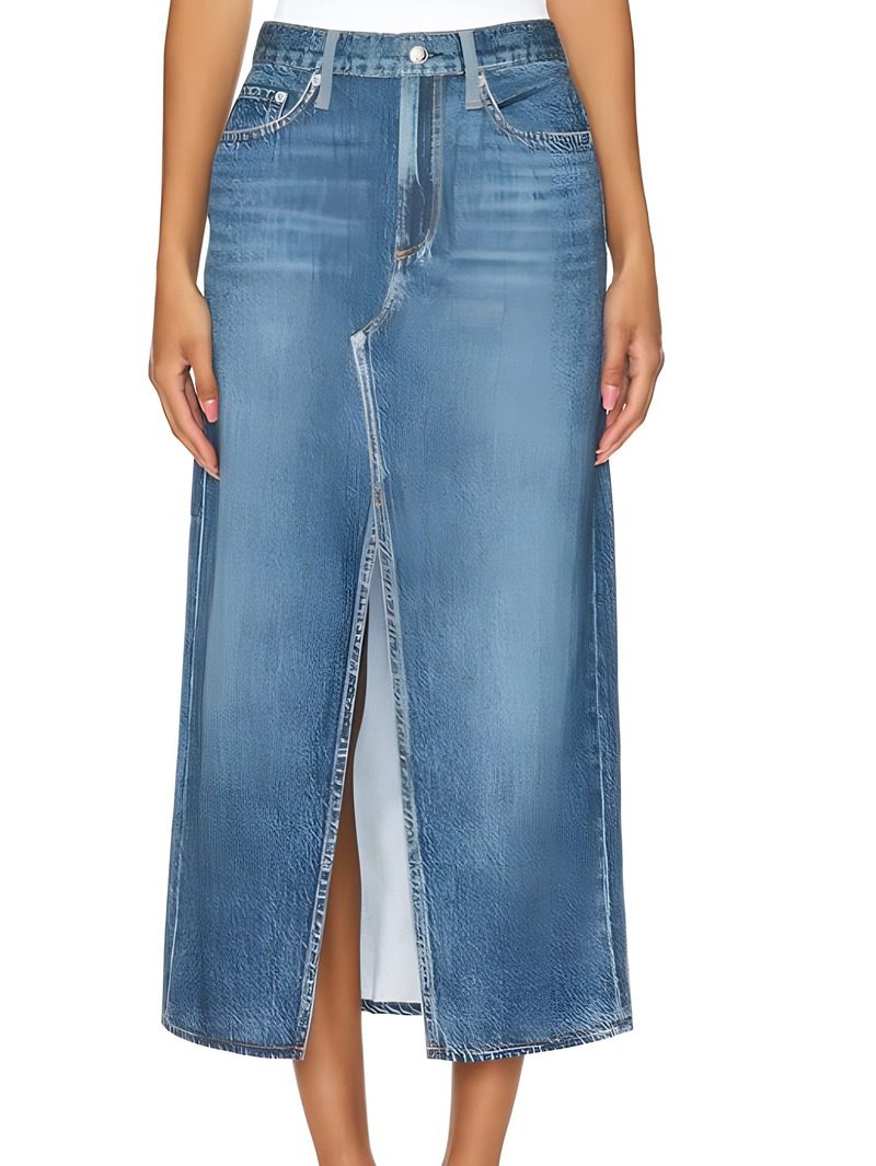 Maxi Denim Skirt . skirt ,sewing pattern Maxi Denim Skirt . skirt ,sewing pattern