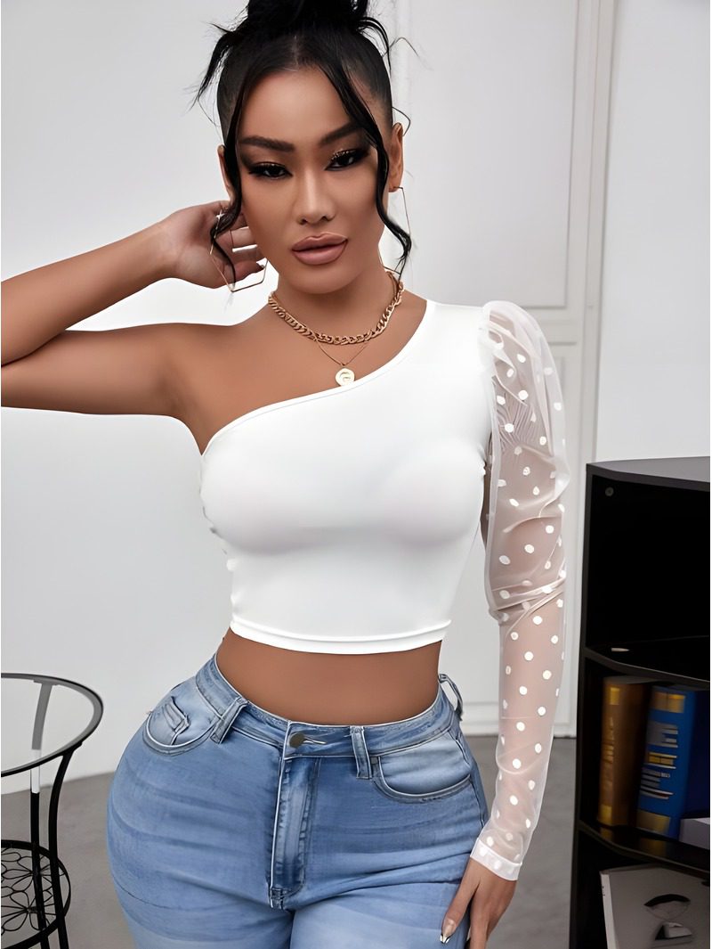 One-Shoulder Gigot Sleeve (2) One-Shoulder Gigot Sleeve