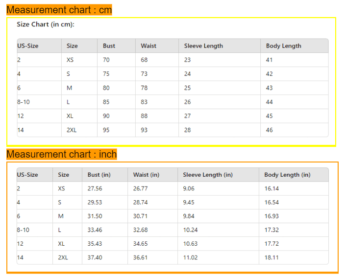 size chart-05 crop top