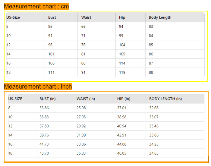 size chart 141 Open Back Long Sleeve Mini Dress