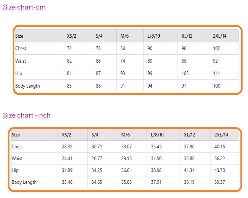 size chart-29 Open Back Romper