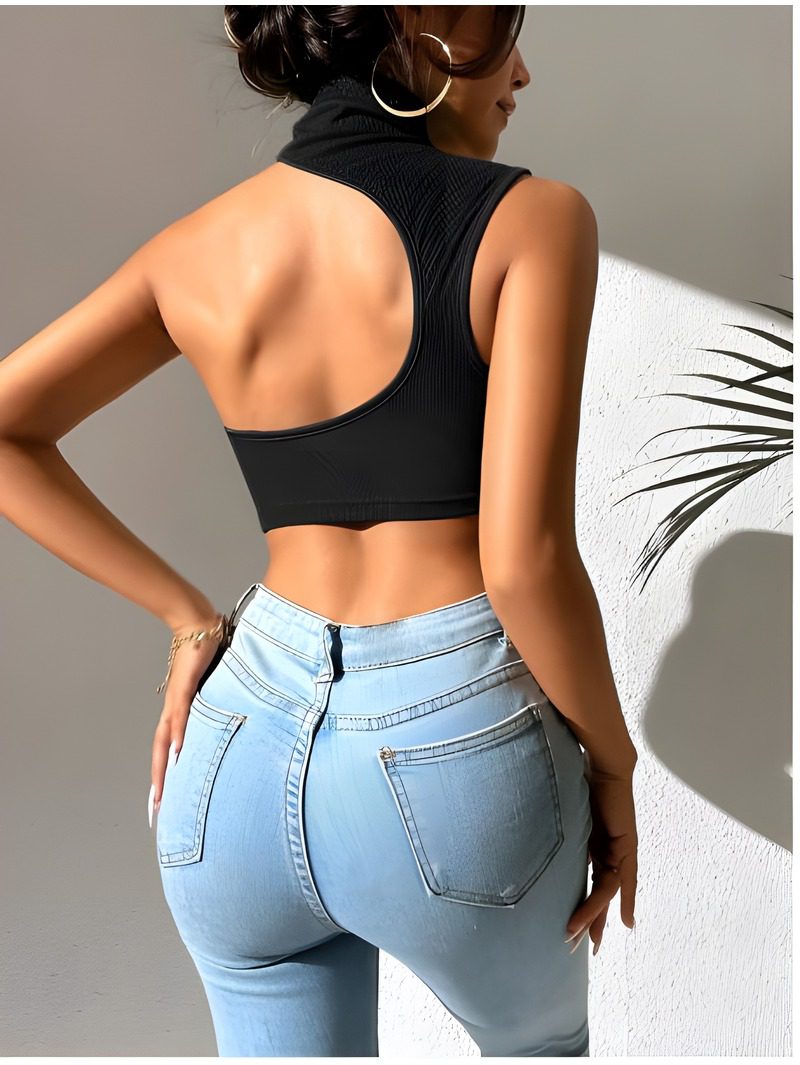 High Neck Crop Top High Neck Crop Top