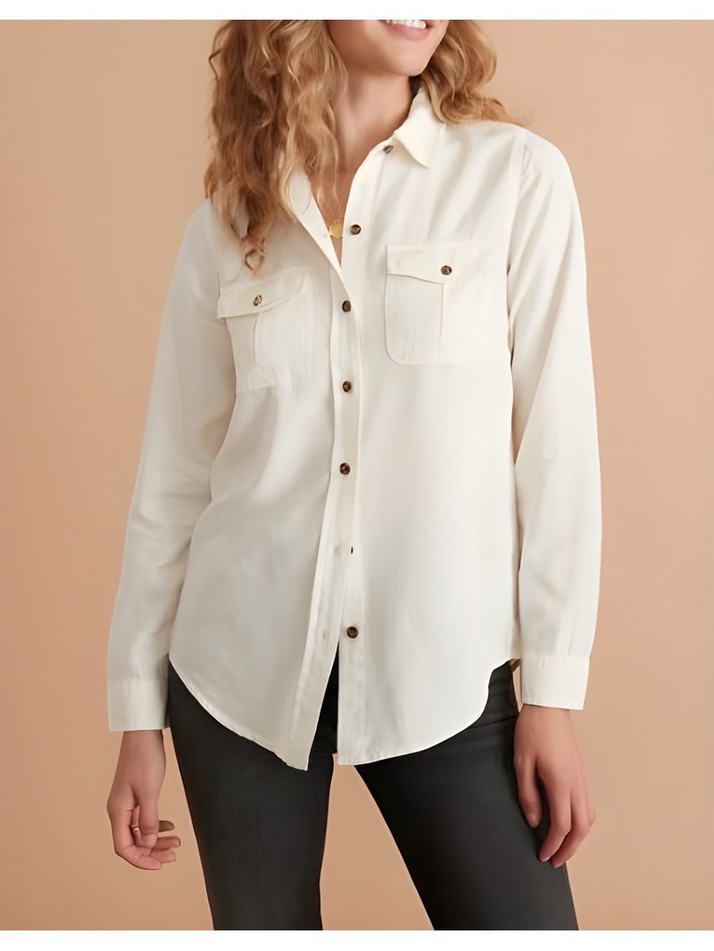 Utility Shirt ..sewing pattern ..white Utility Shirt women's pattern