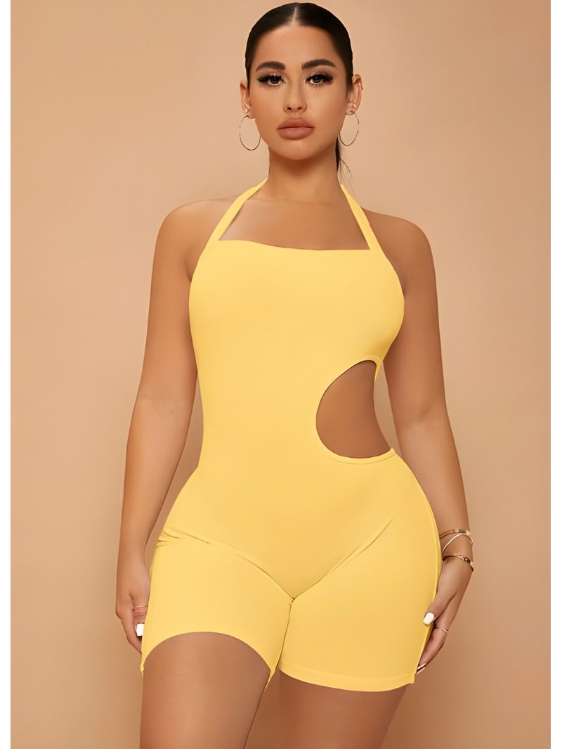 Cut-Out Waist Romper (2) Cut-Out Waist Romper