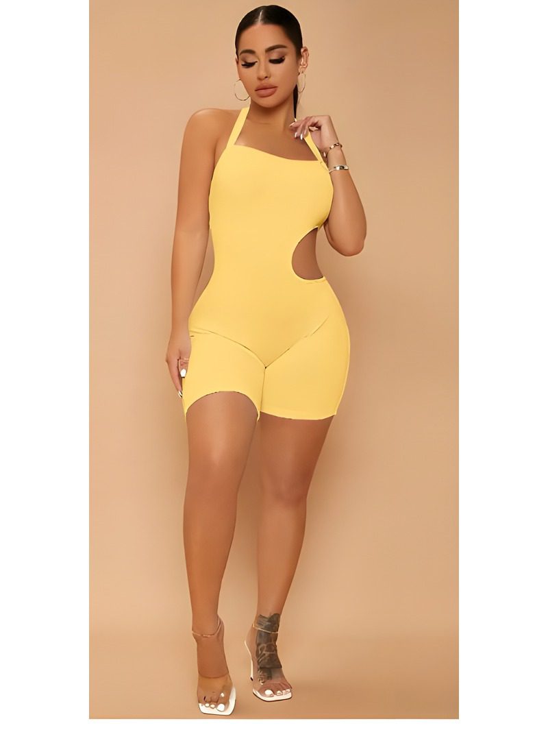 Cut-Out Waist Romper (4) Cut-Out Waist Romper