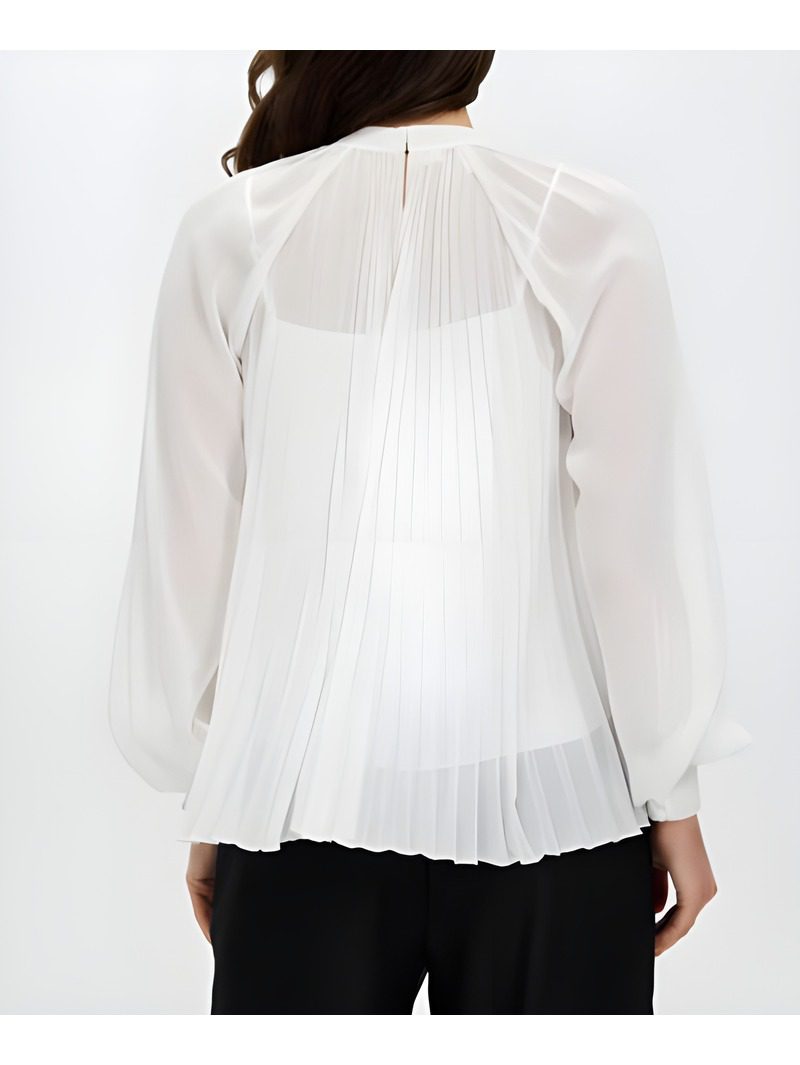Pleated Blouse ,white . sewing pattern Pleated Blouse