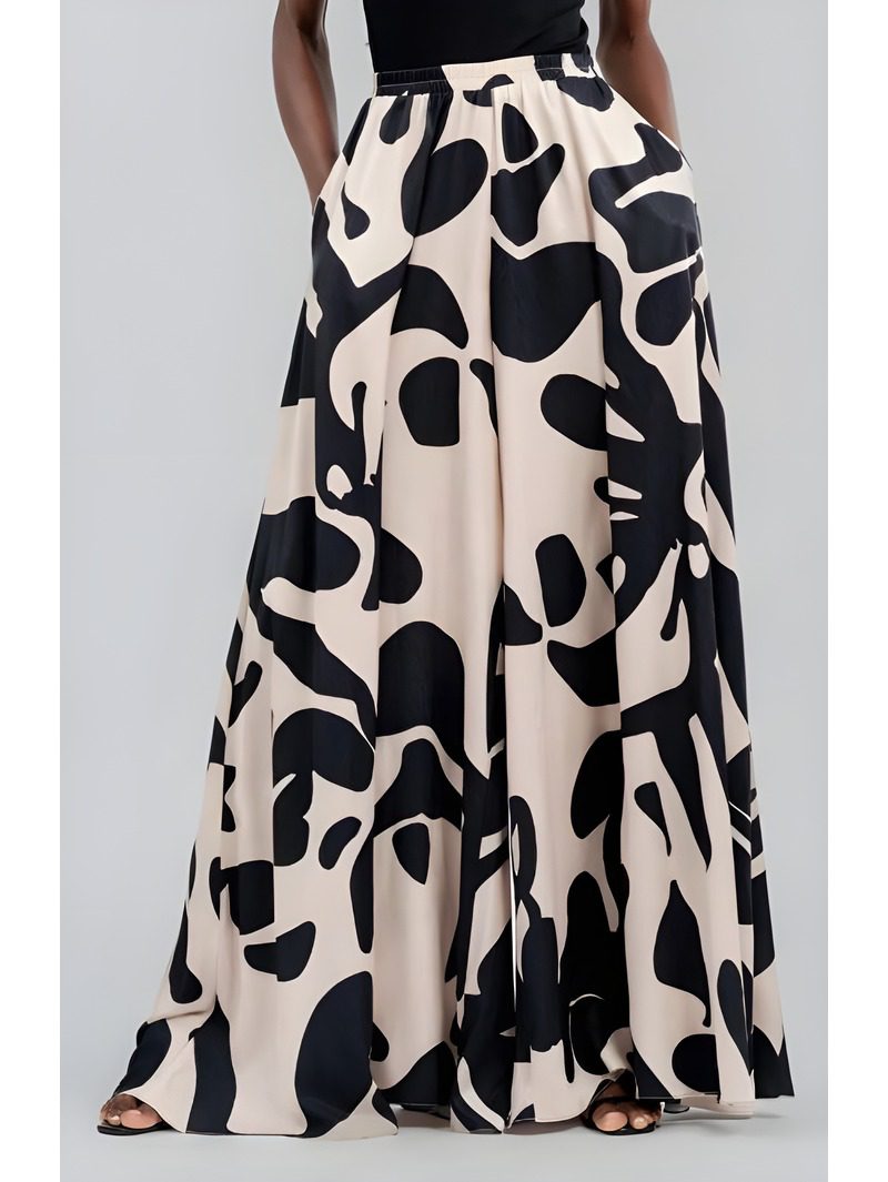 Wide Leg Pants ,black and white Wide Leg Pants