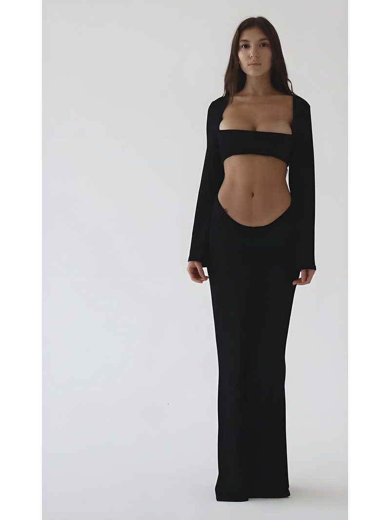 Long Dress Cutout PDF Download (1) cut out long dress