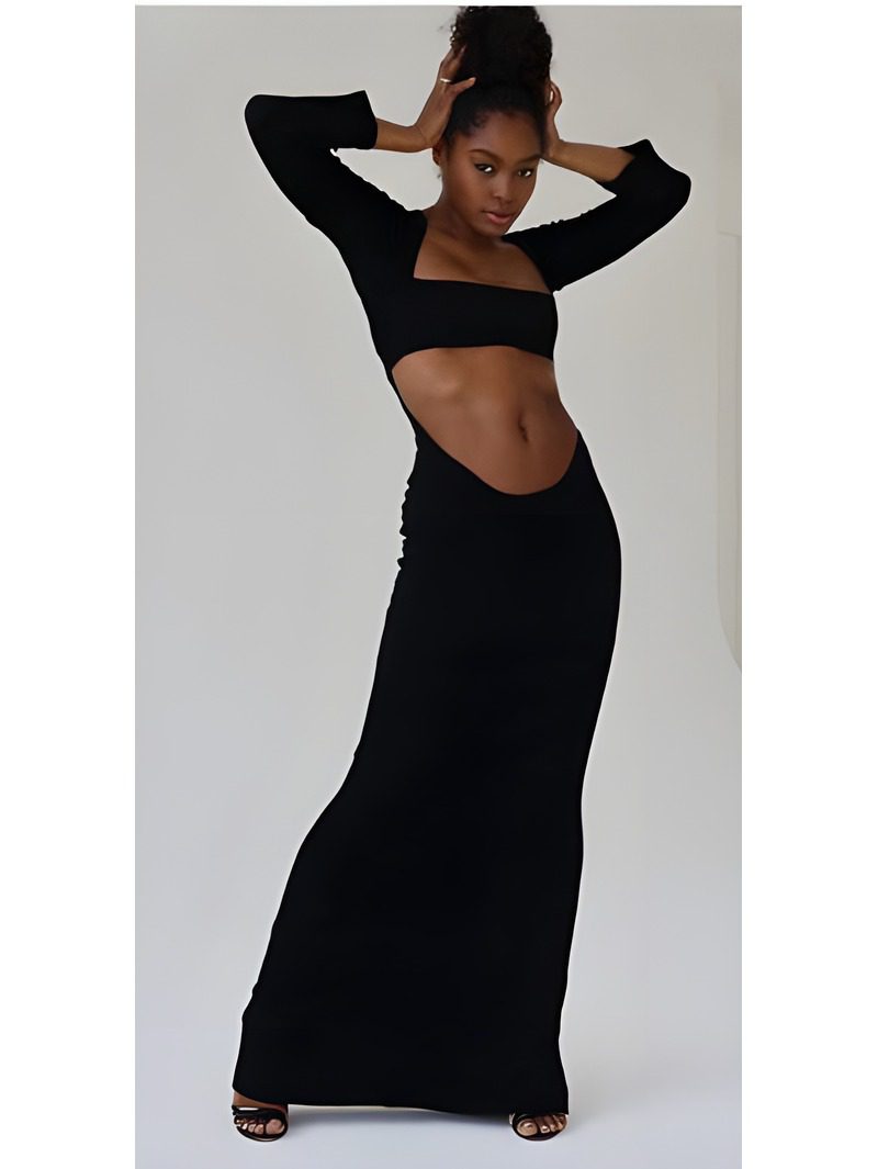 Long Dress Cutout PDF Download (3) cut out long dress