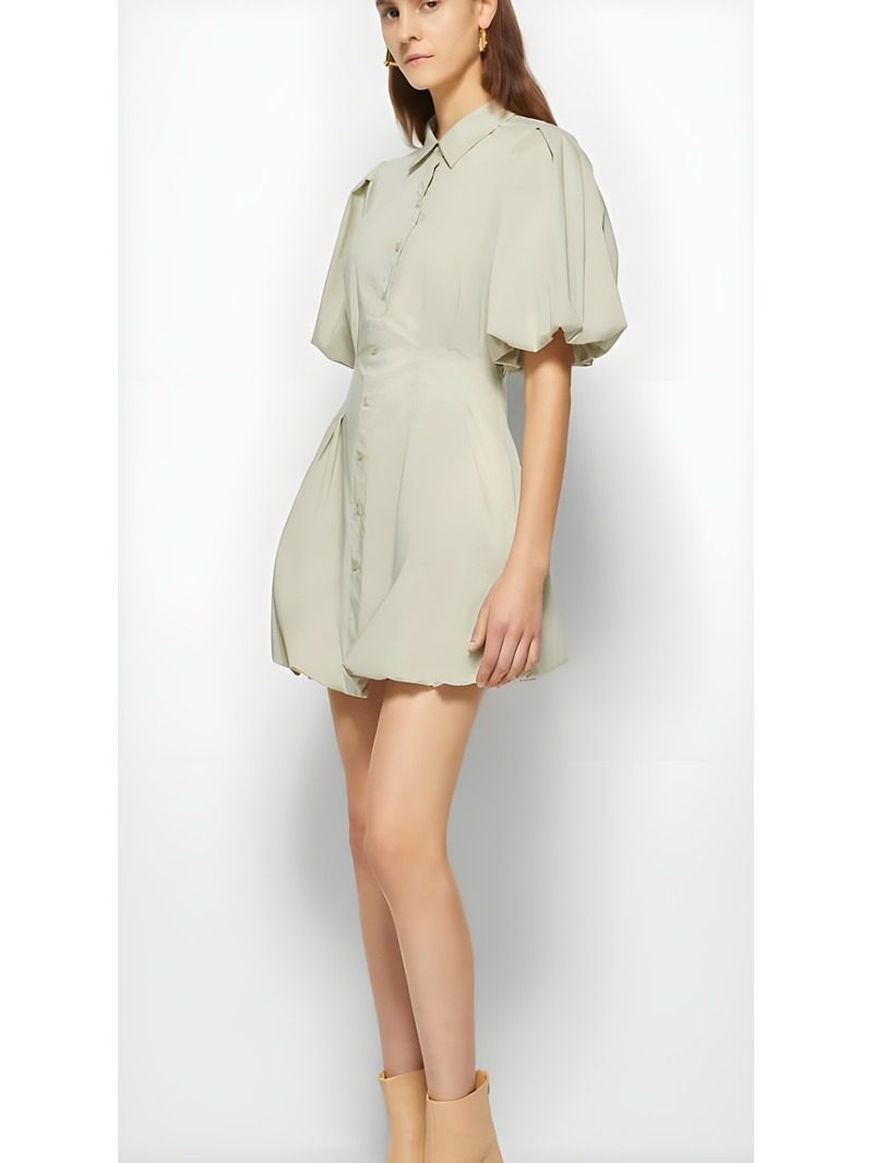Mini Dress (4) Poplin Balloon Mini Dress