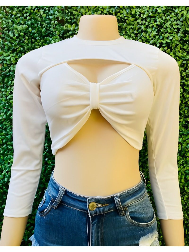 Ribbed Knit Ruched Crop Top Ribbed Knit Ruched Crop Top