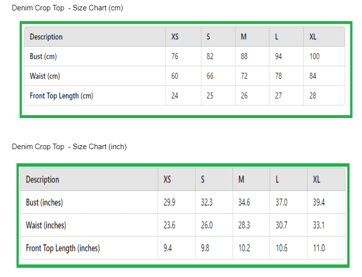 Denim Crop Top Denim Crop Top