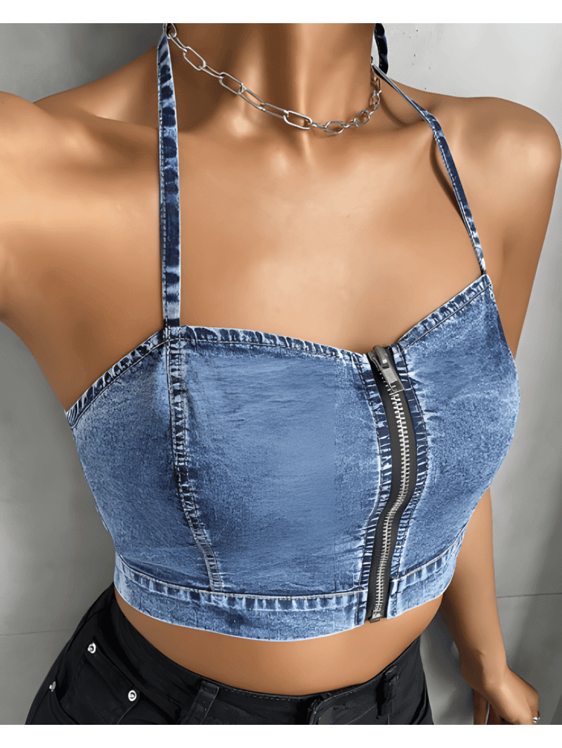 Denim Crop Top Denim Crop Top