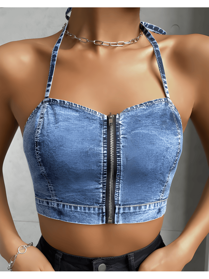 Denim Crop Top Denim Crop Top