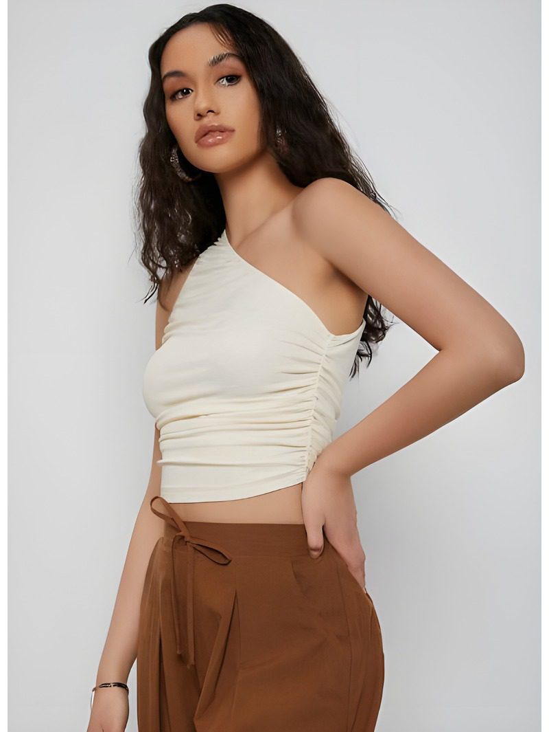 one shoulder ruched top (5) one shoulder ruched top