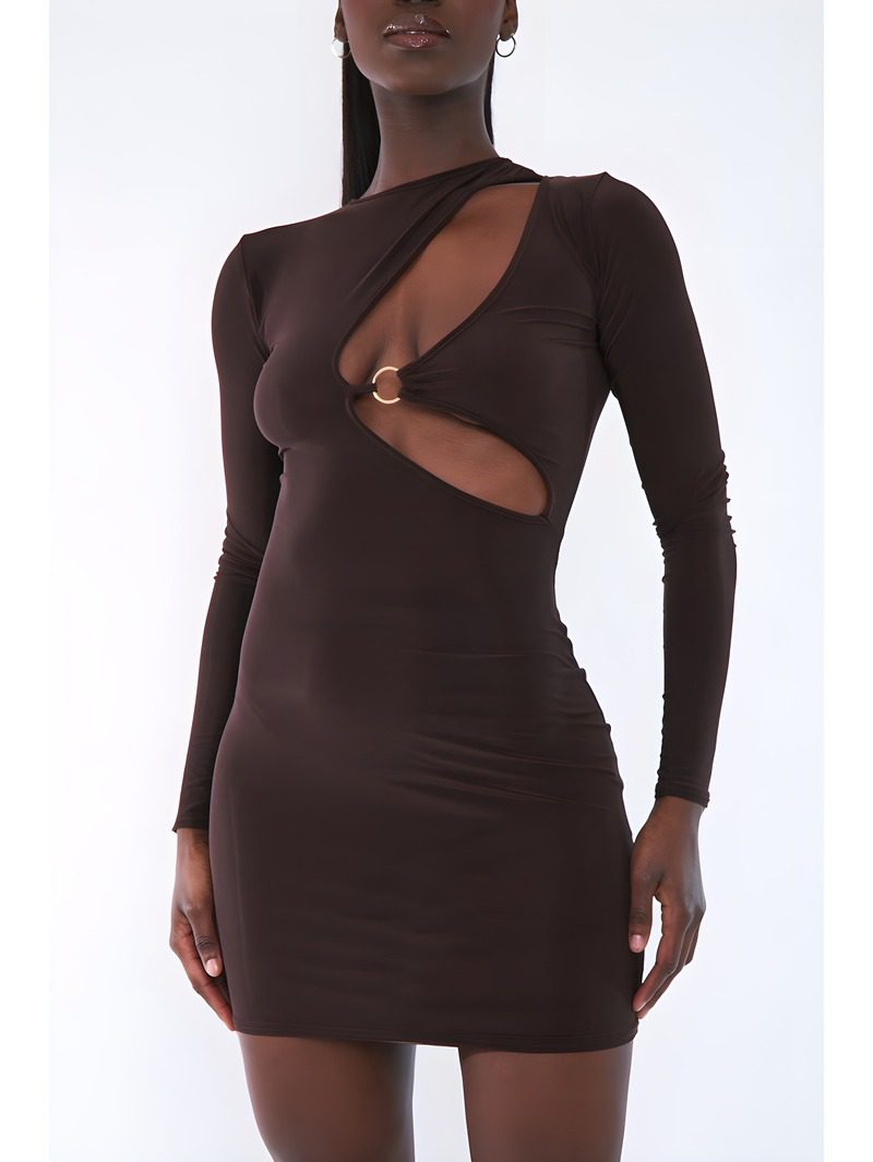 ring front mini dress mini dress