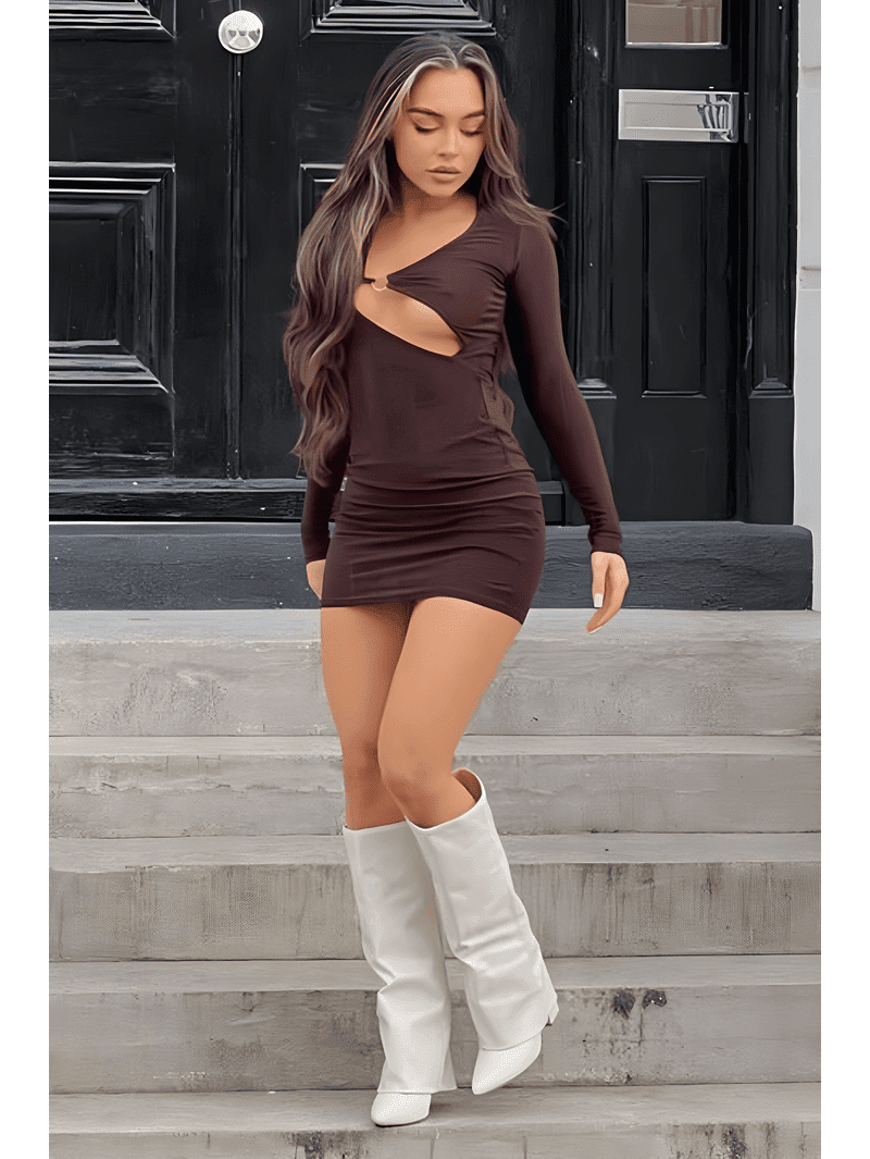 ring front mini dress mini dress