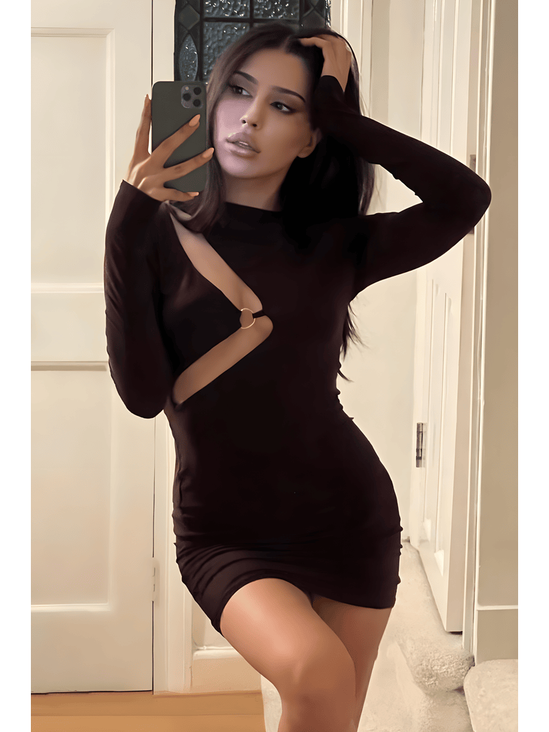 ring front mini dress mini dress