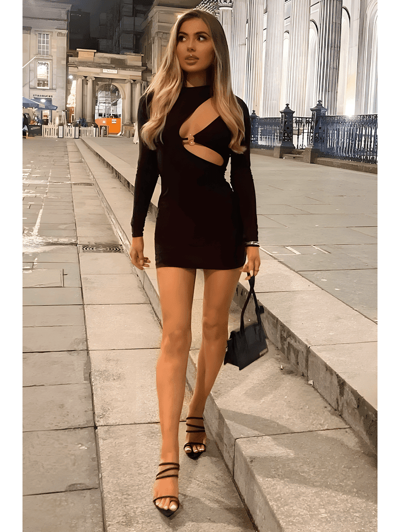 ring front mini dress mini dress