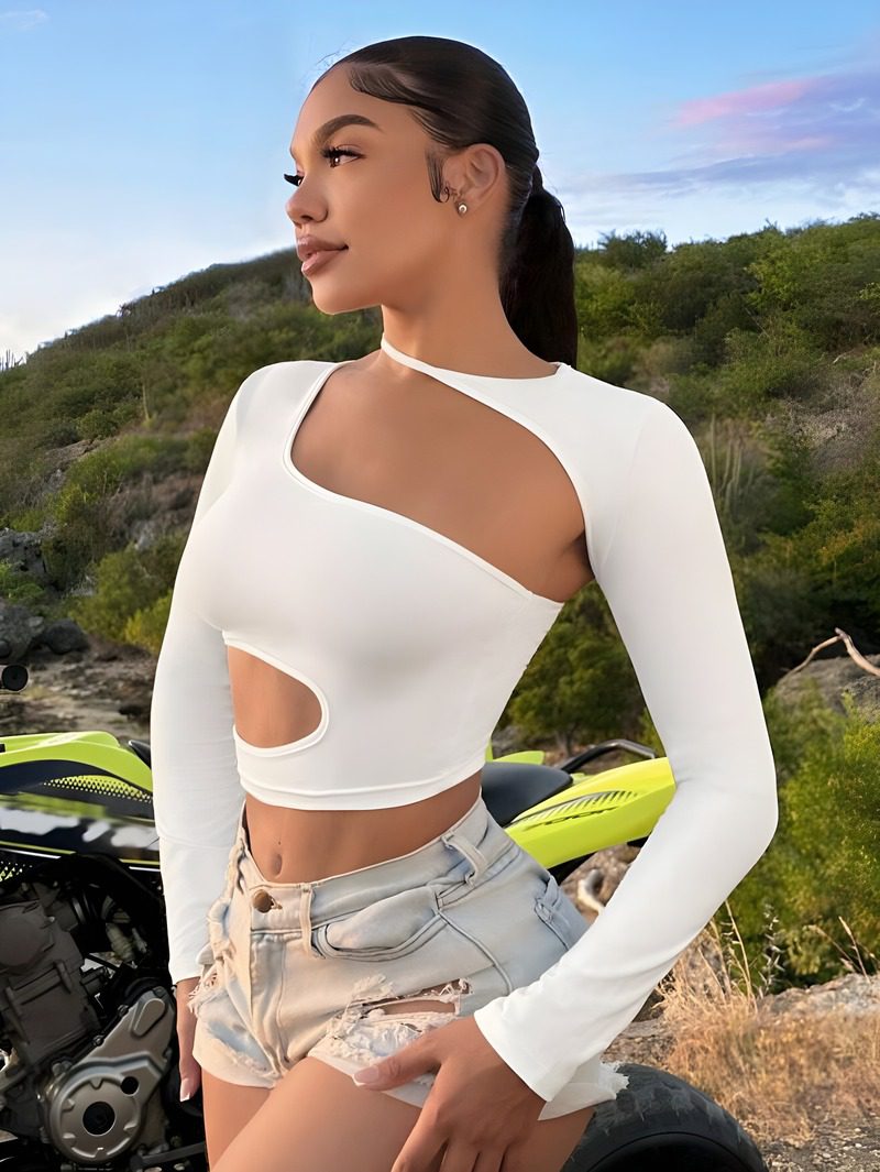 Cut-Out Sleeve Top Cut-Out Sleeve Top