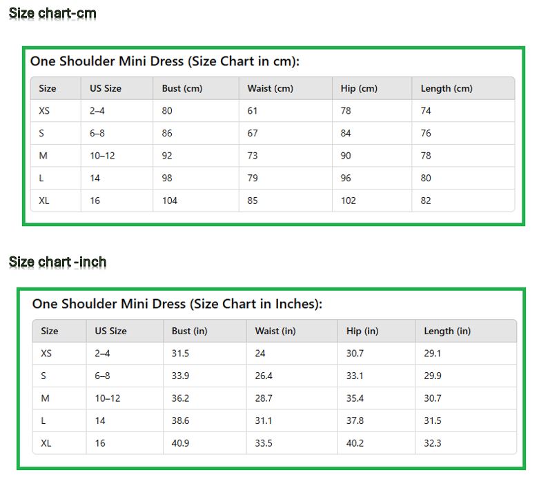 One-Shoulder Mini Dress One-Shoulder Mini Dress