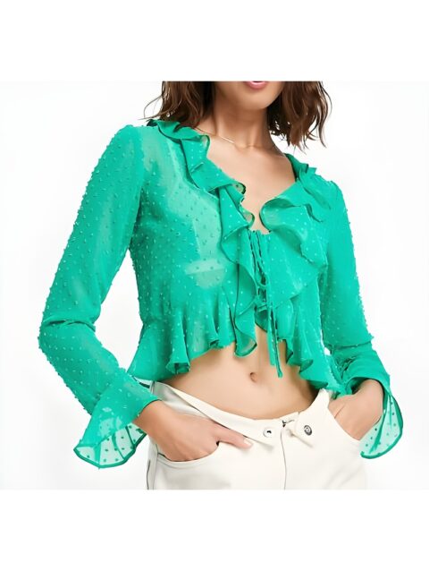 Ruffle Sleeve Blouse