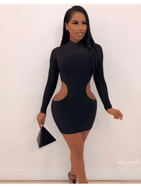 cut out dress ,,black